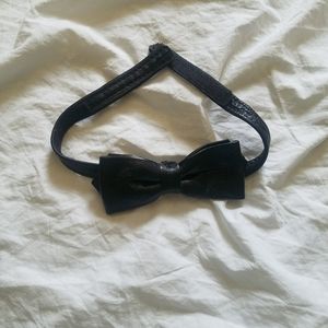 Vintage leather bow tie